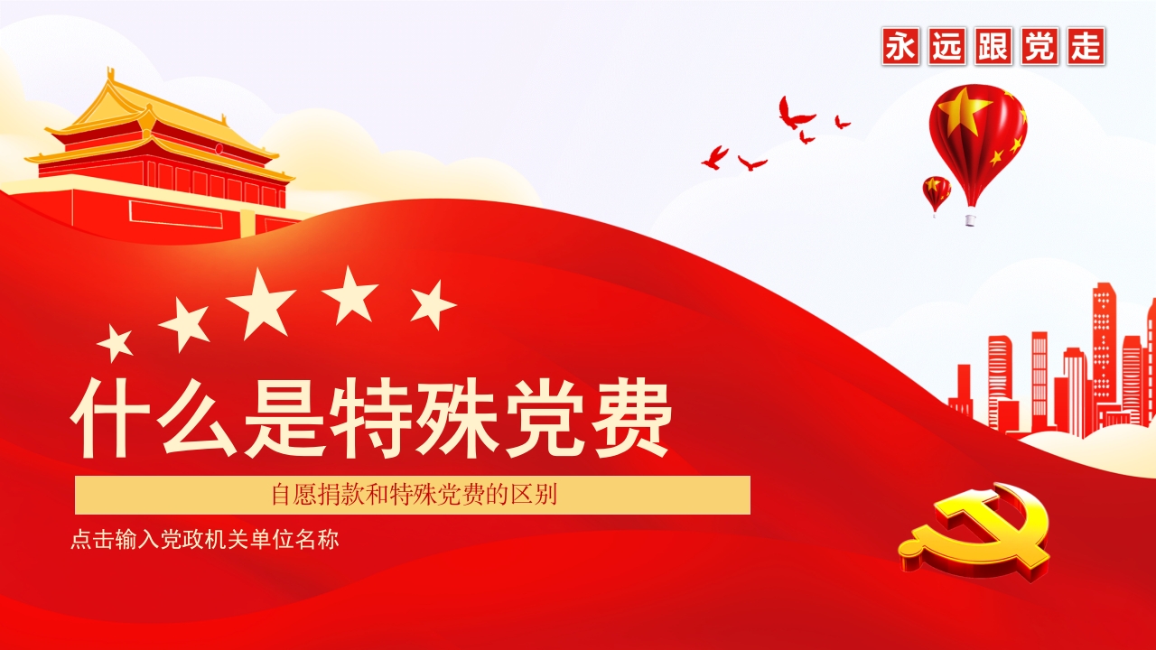 什么是特殊党费ppt模板