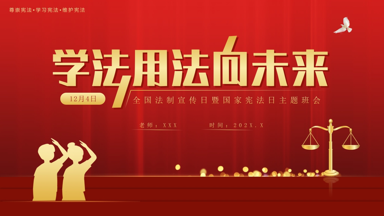 学法用法向未来党课ppt模板