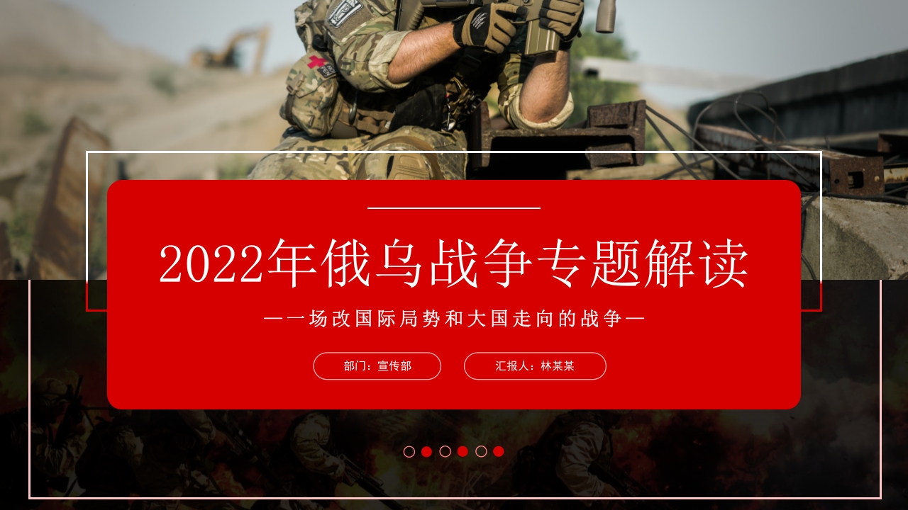俄乌战争党课ppt模板