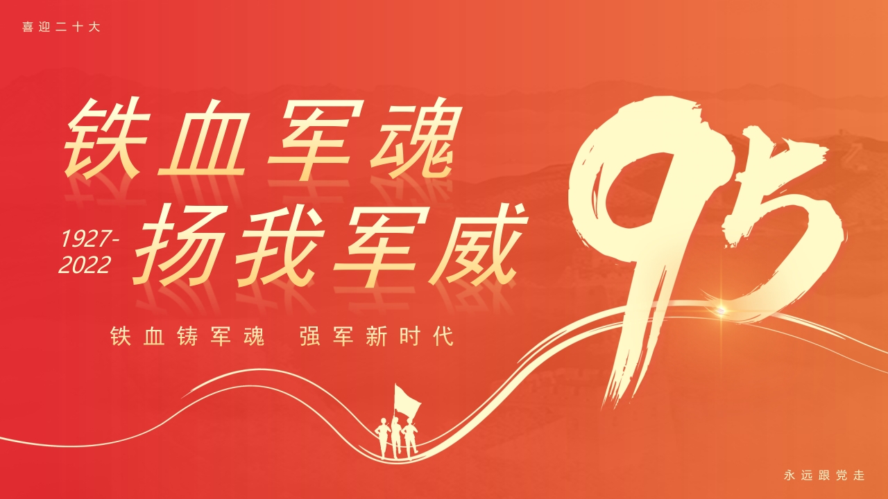 八一铁血铸军魂 强军新时代学习解读ppt模板