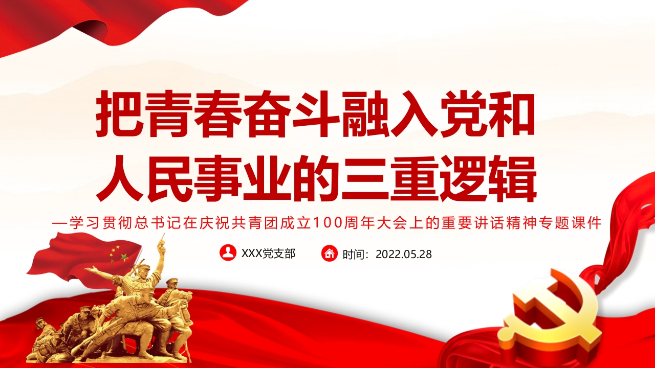 把青春奋斗融入党和人民事业的三重逻辑PPT