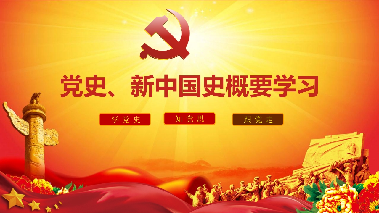 七一党课党史新中国史概要学习ppt模板
