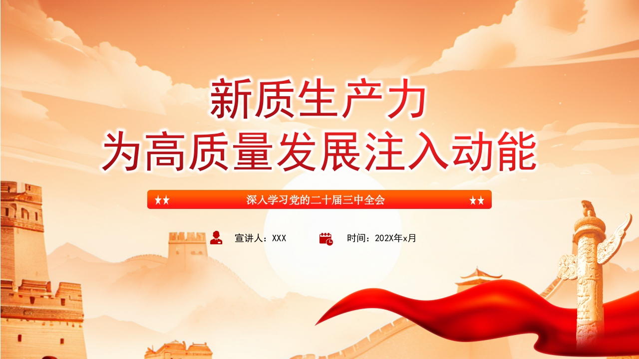 二十届三中全会新质生产力学习解读ppt模板
