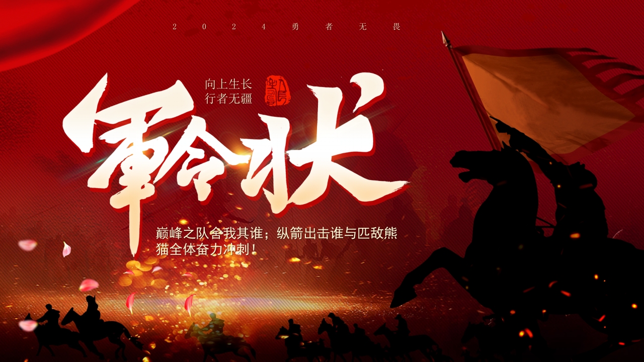 军令状2024企业新年计划年会誓师大会PPT模板