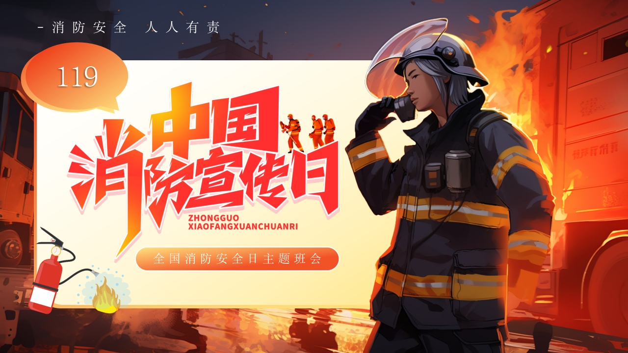 2024年119消防安全日教育培训ppt模板