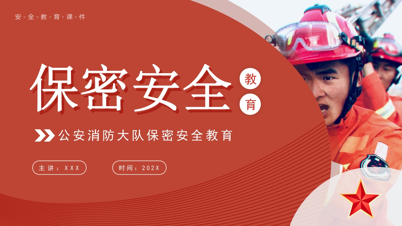 简约保密安全教育培训课件ppt模板