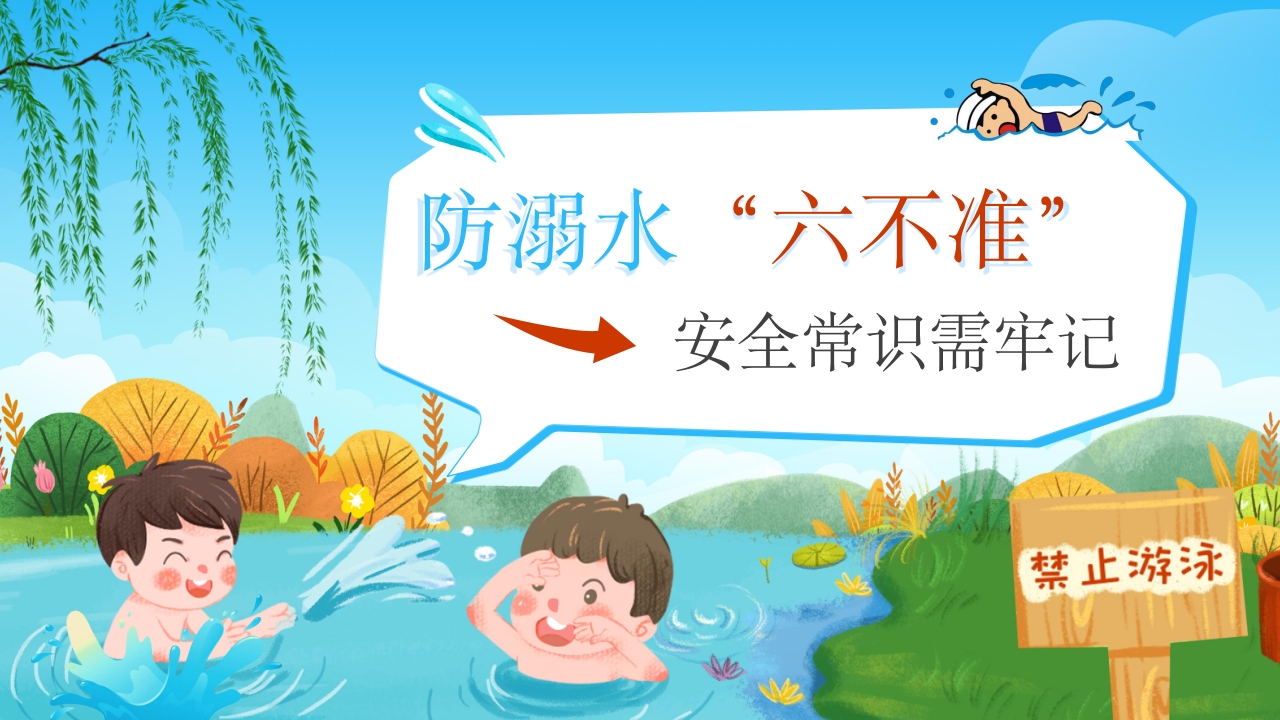 防溺水“六不准”安全常识需牢记PPT课件