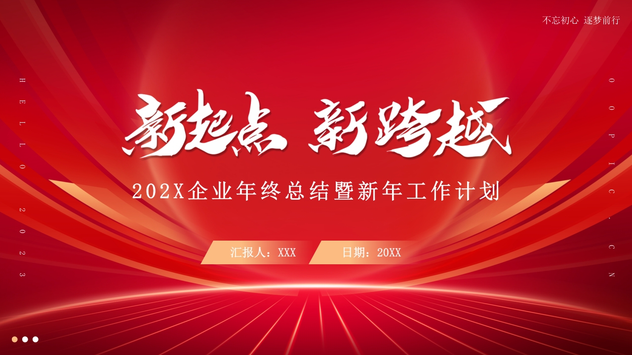 2025红色年终总结暨新年计划工作汇报ppt模板