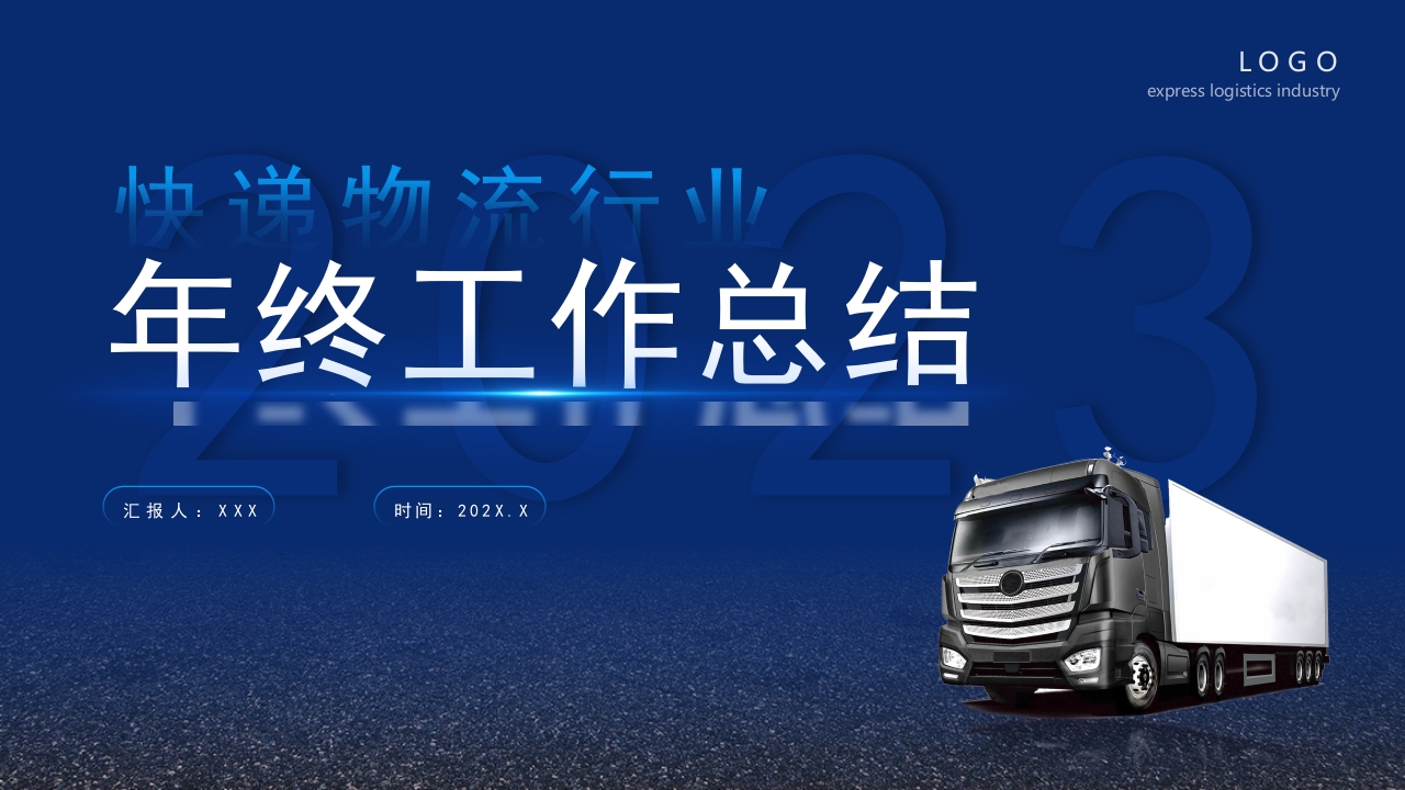 快递物流行业年终汇报ppt模板