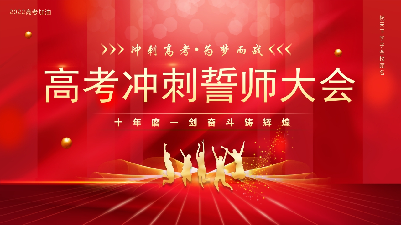 2025卡通简约高考誓师动员大会ppt模板