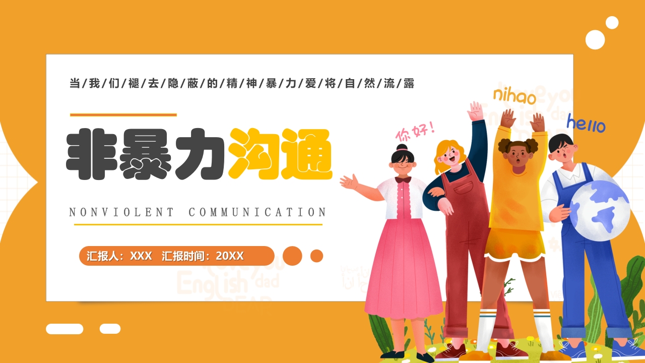 非暴力沟通课件ppt模板