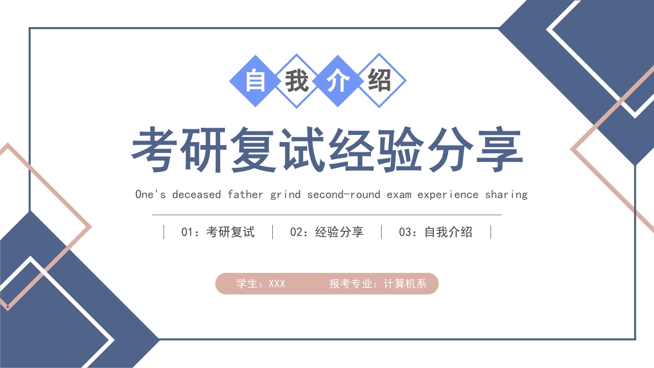 2025考研复试经验分享ppt模板