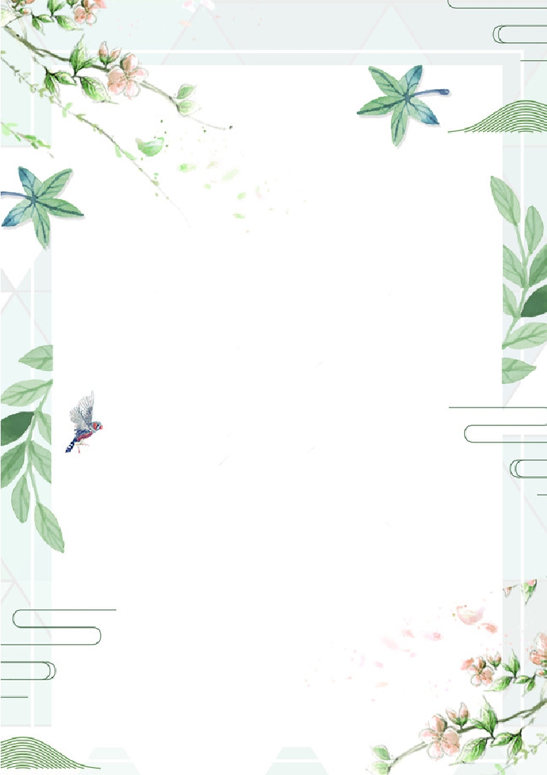 卡通精美花边边框儿童作业报告简历信纸A4背景 (11)