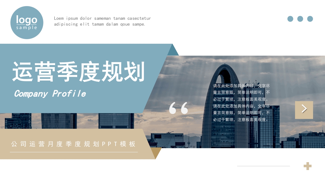 2025运营季度规划通用ppt模板