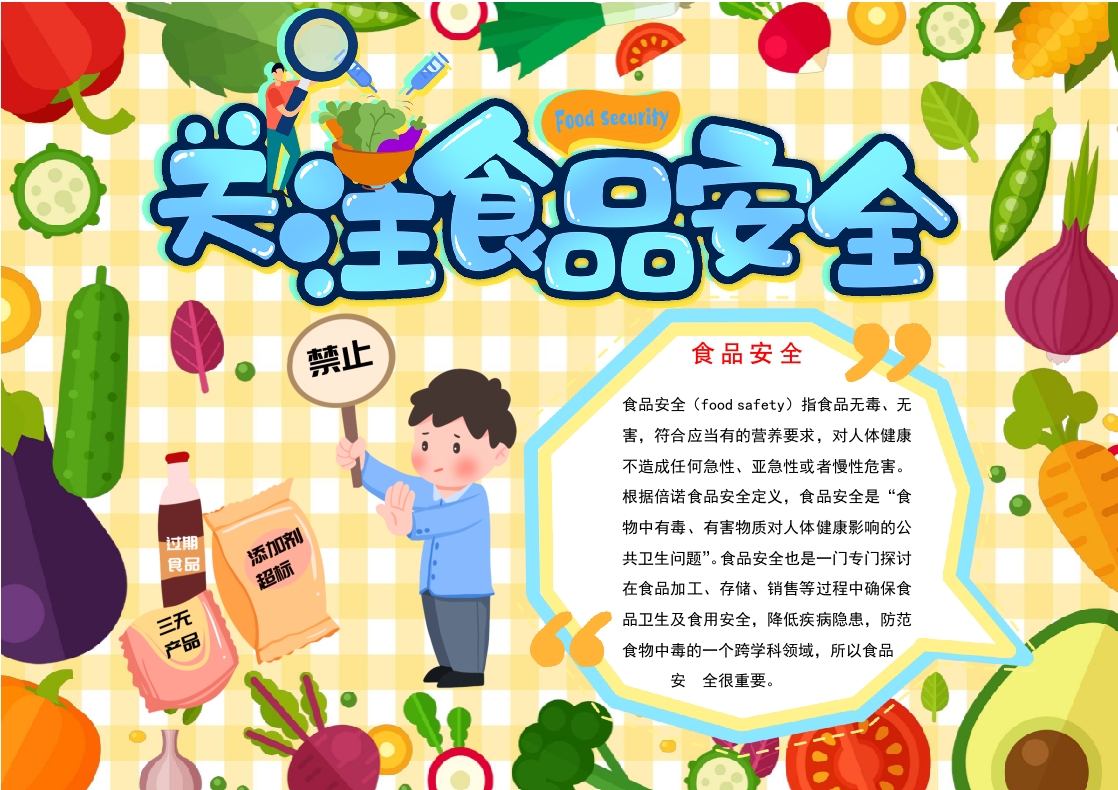 关注食品安全小报关注饮食健康手抄报word