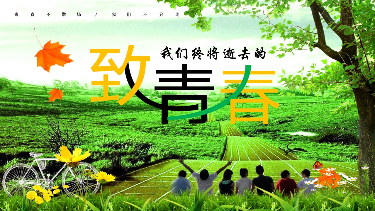 致青春青春纪念册电子相册PPT模板