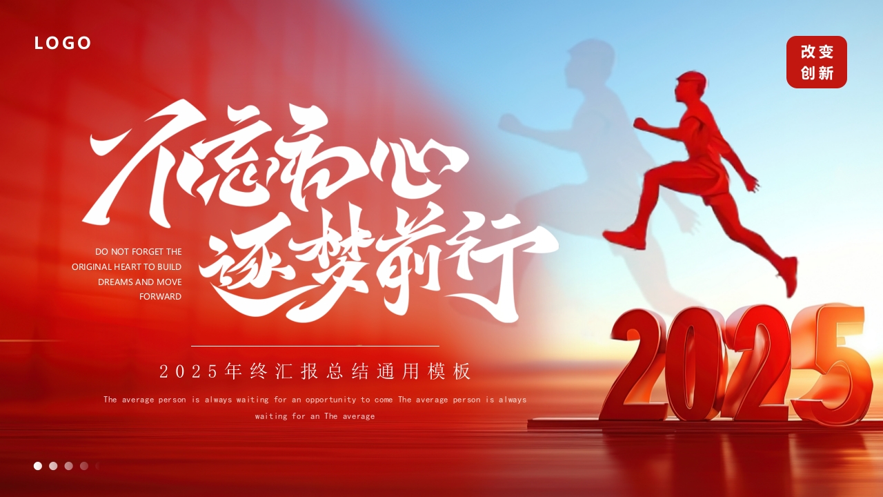 2025年终汇报总结通用PPT模板