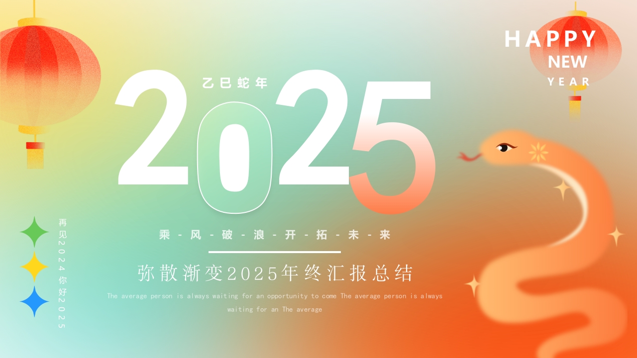 2025年终工作总结汇报PPT模板