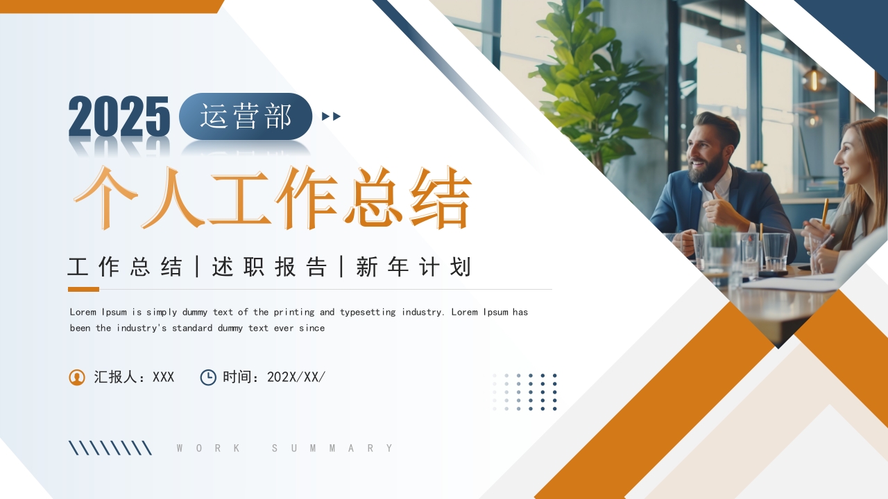 运营部年终工作总结计划PPT模版
