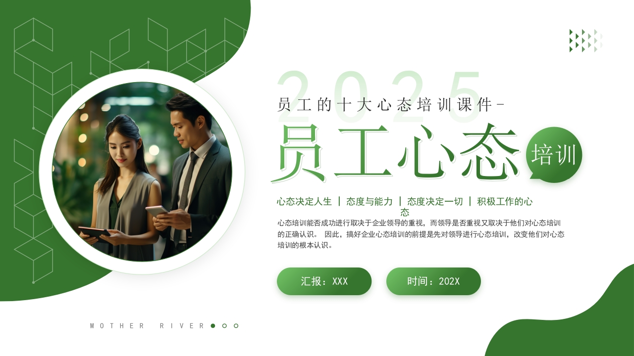 员工心理心态管理培训PPT模版设计