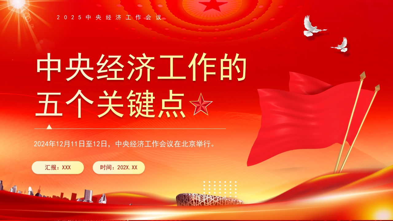 中央经济工作五个关键点学习解读党课ppt模板